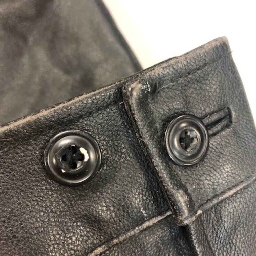 Black Gap Leather coat - Kids Large Size 10 - Picture 7 of 8